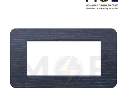 SAS Eco Hams Plastic Cover Plate Aro Black 4module | Eco-4 101-414 | بلاك بلاستيك اسود ارو