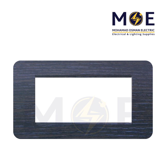 SAS Eco Hams Plastic Cover Plate Aro Black 4module | Eco-4 101-414