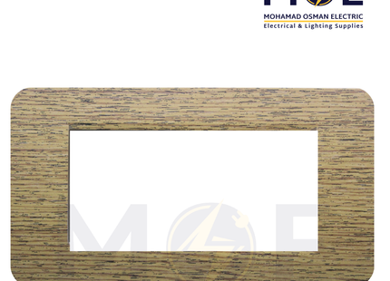 SAS Eco Hams Plastic Cover Plate Aro Brown 4module | Eco-4 101-419 | بلاك بلاستيك بني ارو
