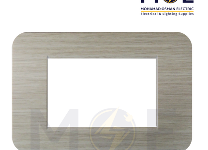 SAS Eco Hams Plastic Cover Plate Aro Ivory 3module | Eco-0101-416 | بلاك بلاستيك عاجي ارو