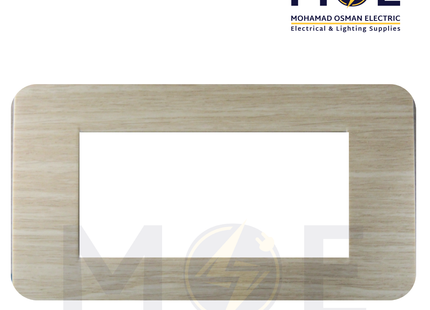 SAS Eco Hams Plastic Cover Plate Aro Ivory 4module | Eco-4 101-416 | بلاك بلاستيك افوري ارو