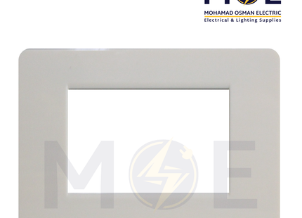SAS Eco Hams Plastic Cover Plate Beige 3module | Eco-0101-102 | بلاك بلاستيك بيج