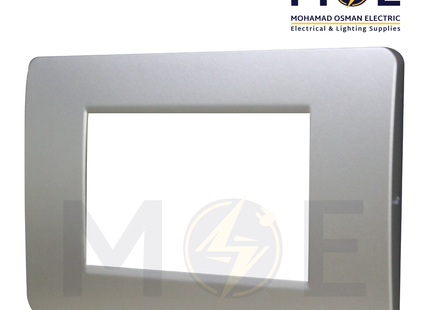 SAS Eco Hams Plastic Cover Plate Champagne 3module | Eco-0101-306 | بلاك بلاستيك شمباني
