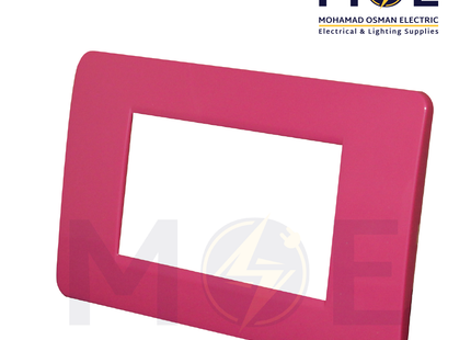 SAS Eco Hams Plastic Cover Plate Dark Fuschia 3module | Eco-0101-105 | بلاك بلاستيك فوشيا غامق
