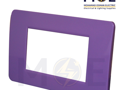 SAS Eco Hams Plastic Cover Plate Dark Purple 3module | Eco-0101-108 | بلاك بلاستيك موف غامق