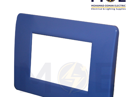 SAS Eco Hams Plastic Cover Plate Dark Turquoise 3module | Eco-0101-107 | بلاك بلاستيك فيروزي داكن