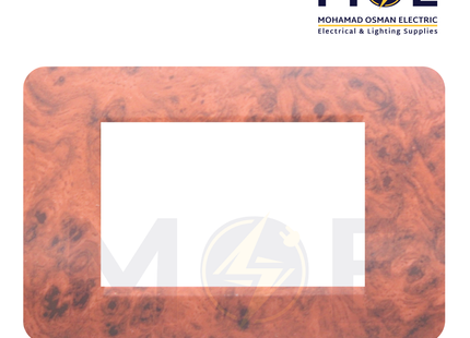 SAS Eco Hams Plastic Cover Plate Gadr Matt 3module | Eco-0101-502 | بلاك بلاستيك جدر مات