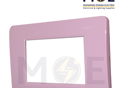SAS Eco Hams Plastic Cover Plate Light Purple 3module | Eco-0101-106 | بلاك بلاستيك موف فاتح