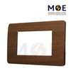 SAS Eco Hams Plastic Cover Plate Wooden Brown 3module | Eco-0101-405