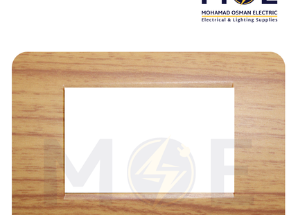 SAS Eco Hams Plastic Cover Plate Zann Matt 3module | Eco-0101-520 | بلاك بلاستيك زان مات