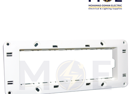 SAS Eco Mounting Frame White 6module | Eco-50-206 206-50 | شاسي مسدسة بلاستيك ابيض