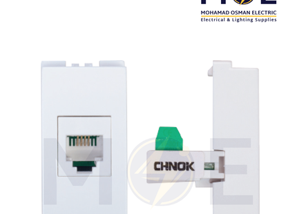 SAS Eco Telephone Socket | RJ11 phone jack White Cat3 White | Eco-50-251 | بريز تلفون ابيض