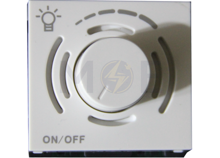 SAS Eco Rotary Light Dimmer White 1P 500W 220V 1module | Eco- 50- 803 | ديمر برم مع اضاءة ابيض
