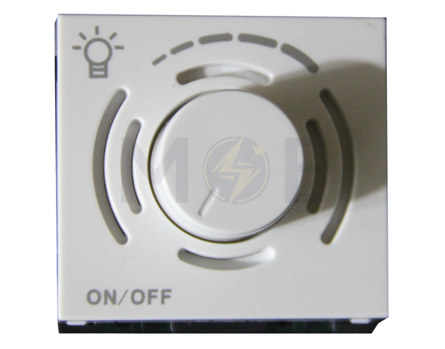 SAS Eco Rotary Light Dimmer White 1P 500W 220V 1module | Eco- 50- 803 | ديمر برم مع اضاءة ابيض