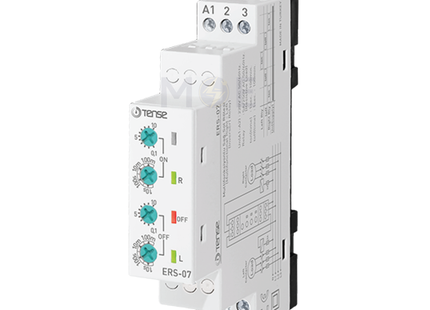 Tense Right-Left Timer (Inverser) Relay Din Rail 150-260V AC 1s/100min 1module | ERS-07 | تايمر سكة
