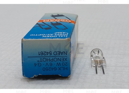 OSRAM Halogen Pin Capsule/Display Optic Lamp WarmWhite Clear G4 20W DC6V | HLX 64250 | لمبة شك هالوجين شفاف