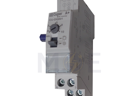 CuperA+ Electromechanical Stair Case Timer Switch Din 30s-10mins 230VAC 16A 1module | CU-DQ001 | تايمر درج على سكة