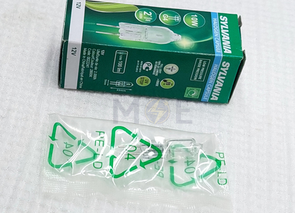 Sylvania Halogen Pin Capsule/Lamp WarmWhite Clear G4 10W DC 12V | لمبة شك هالوجين شفاف