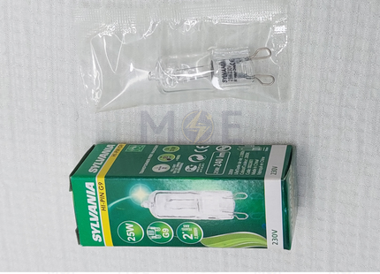 Sylvania Halogen Pin Capsule/Lamp WarmWhite Clear G9 25W | 0022801 | لمبة شك هالوجين شفاف