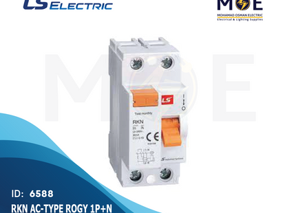 LS RKN RCCB AC-TYPE ROGY 1P+N 300mA 25A | 6220105R0 | دجنتور ديفرنسيال - قاطع دفرنسيال