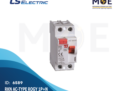 LS RKN RCCB AC-TYPE ROGY 1P+N 30mA 32A | 6220106R0 | دجنتور ديفرنسيال - قاطع دفرنسيال