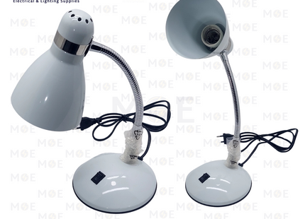 Friend Basic Desk Lamp With Power Switch White E27 | غلوب طاولة للدراسة مع مفتاح ابيض