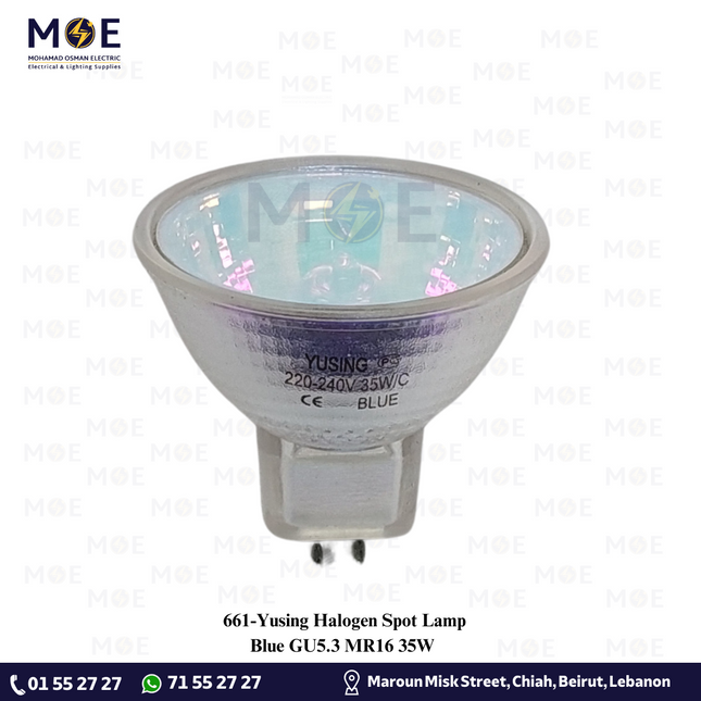 Yusing Halogen Spot Lamp Blue GU5.3 MR16 35W