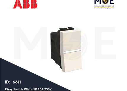 ABB 1Way Switch White 1P 16A 250V | N2101 BL | مفتاح مفرد ابيض