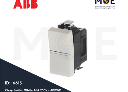 ABB 2Way Switch White 16A 250V | N2102 BL | مفتاح دركسيون ابيض