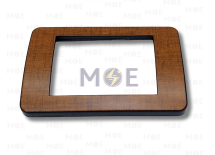 Abbas/ Idea Elegance Plastic Cover Plate Brown Wooden 3module | Elg-8213 | بلاك بلاستيك خشبي بني