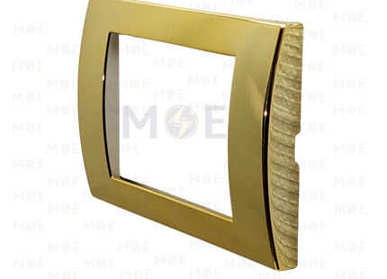 Abbas/ Idea Elegance Plastic Cover Plate Gold 3module | Elg-8121 | بلاك بلاستيك ذهبي