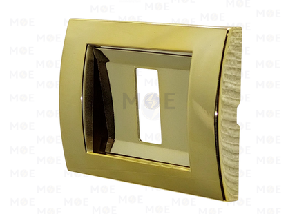 Abbas/ Idea Elegance Plastic Cover Plate Gold 3module | Elg-8121 | بلاك بلاستيك ذهبي