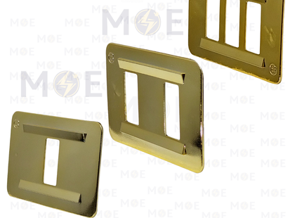 Abbas/ Idea Elegance Plastic Cover Plate Gold 3module | Elg-8121 | بلاك بلاستيك ذهبي