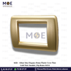 Abbas/ Idea Elegance Roma Plastic Cover Plate Gold Matt 3module | Elg-Roma-16214