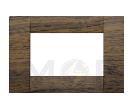 Abbas/ Idea Elegance Venessia Plastic Cover Plate Aro Brown Matt 3module | 16122 | بلاك بلاستيك ارو بني ناشف