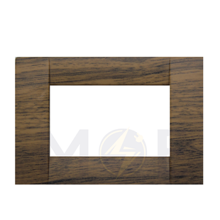Abbas/ Idea Elegance Venessia Plastic Cover Plate Aro Brown Matt 3module | 16122 | بلاك بلاستيك ارو بني ناشف