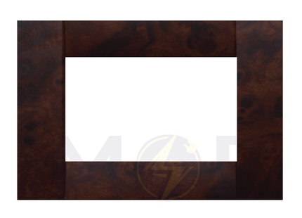 Abbas/ Idea Elegance Venessia Plastic Cover Plate Gadr Matt 3module | Elg-Venessia-16126 | بلاك بلاستيك بني جدر مات