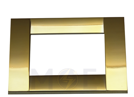 Abbas/ Idea Elegance Venessia Plastic Cover Plate Gold Reflex 3module | Elg-Venessia-16115 | بلاك بلاستيك ذهبي لميع