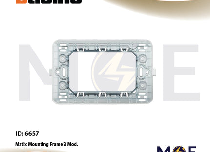 Bticino Matix Mounting Frame 3module | 503SA | شاسي بلاستيك مثلثة