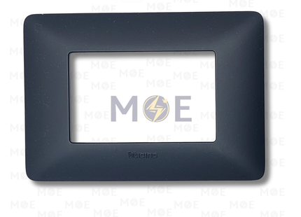 Bticino Matix Plastic Cover Plate Black Matt 3module | AM4803BBN-BlCk | بلاك بلاستيك اسود ناشف