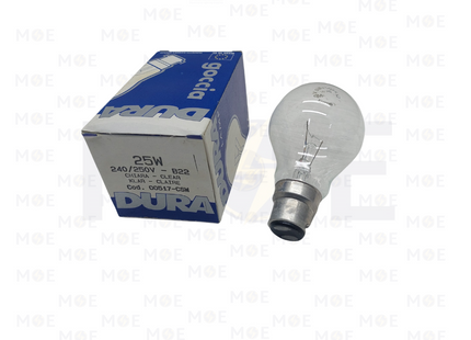 Dura Incandescent Clear Lamp Warmwhite B22 25W | 00517-CSW | لمبة عادي كبس شفاف