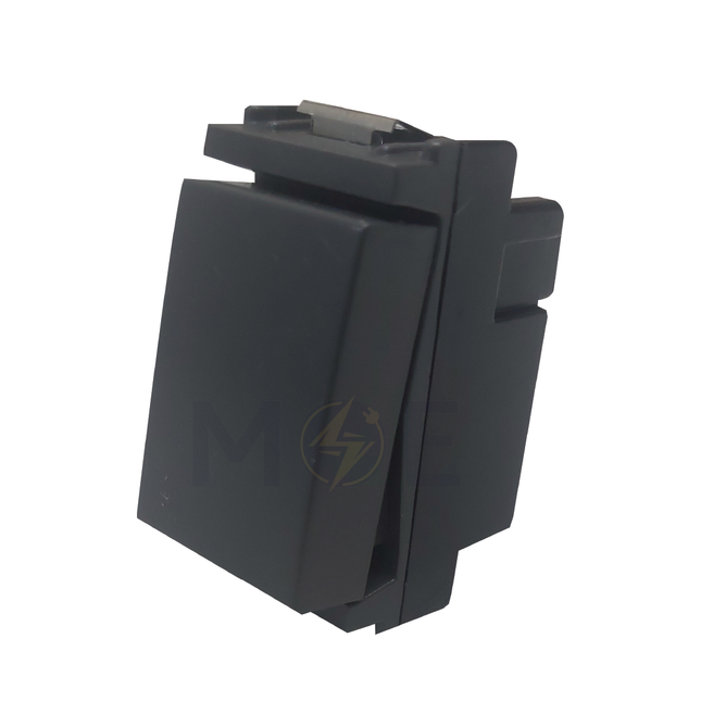 Glamour 1Way Switch Gray 16A 250V | 16021 | مفتاح مفرد رمادي اسود