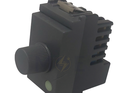 Glamour Light Dimmer Switch Gray 500W 1module | 16560 | ديمر اشارة رمادي اسود