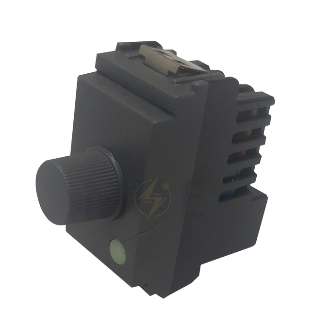 Glamour Light Dimmer Switch Gray 500W 1module | 16560 | ديمر اشارة رمادي اسود