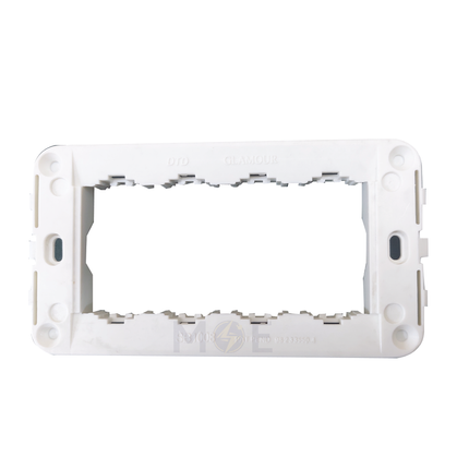 Glamour Mounting Frame White 4module | SB1008