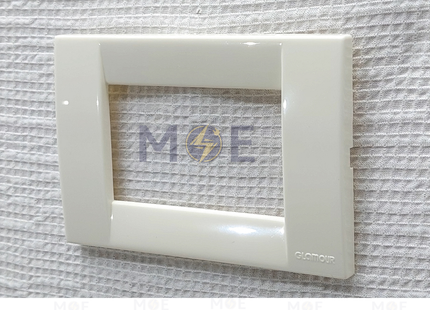 Glamour Plastic Cover Plate Ivory 3module | SA1003-Ivory | بلاك بلاستيك عاجي