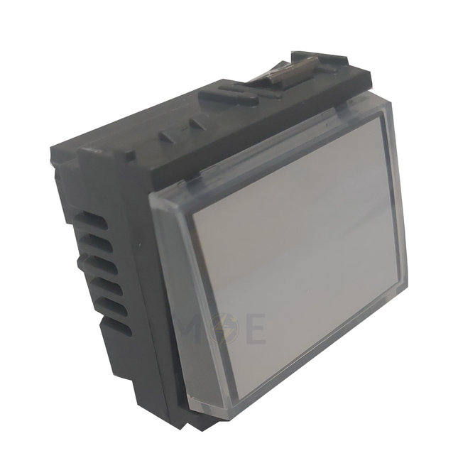 Glamour Push Button With Label Holder Gray 10A 3W 24V | 16190 | كباس باسم رمادي اسود