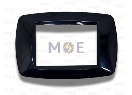 Golden Rose Golden Cover Plate Black 3module | 888-Blck | بلاك بلاستيك اسود