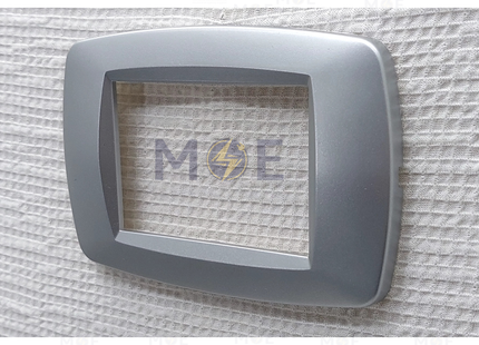 Golden Rose Golden Threefold Cover Plate Silver 3module | 888-AL | بلاك بلاستيك فضي