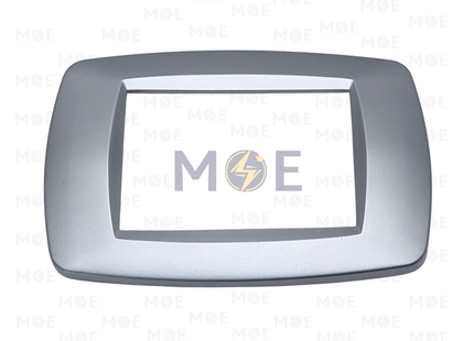 Golden Rose Golden Threefold Cover Plate Silver 3module | 888-AL | بلاك بلاستيك فضي